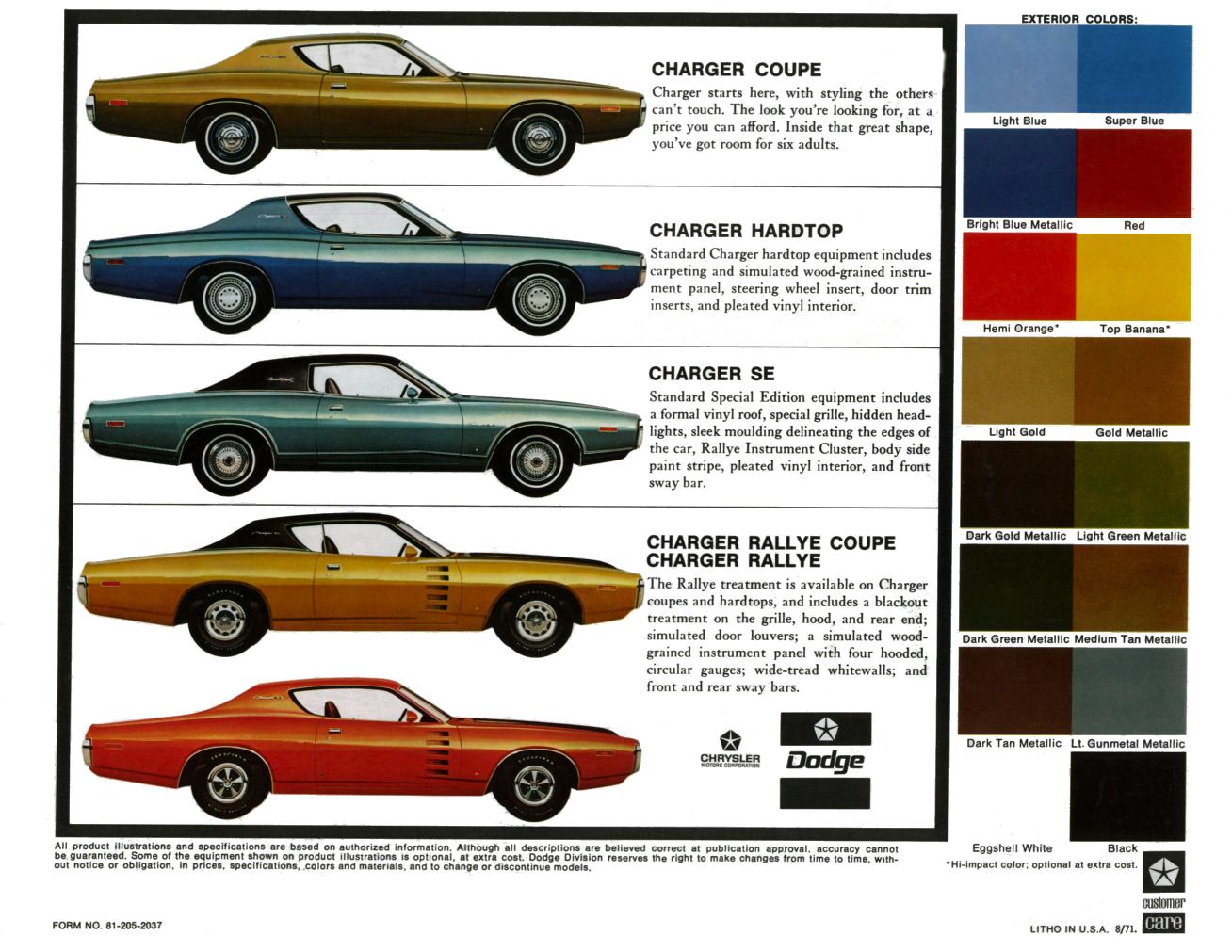 1972 Dodge Charger Brochure Page 4